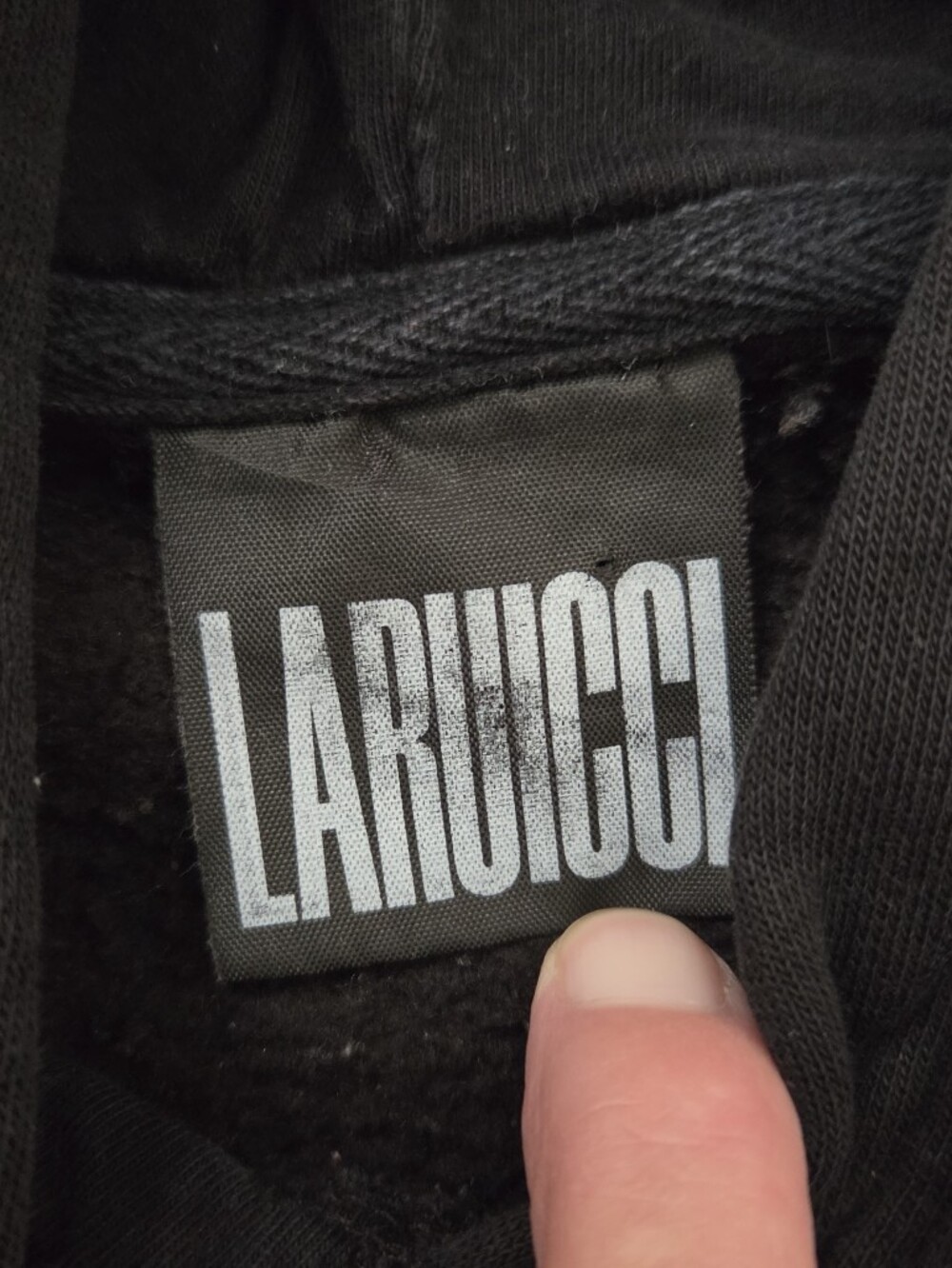 Laruicci Grafitti Streetwear Hoodie Oversized Black Blue print - Picture 9 of 9